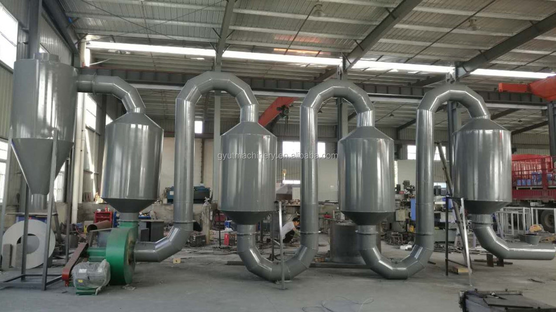 Comprimento 1000mm Rice Husk Air Flow Dryer para secar várias matérias-primas eficientemente