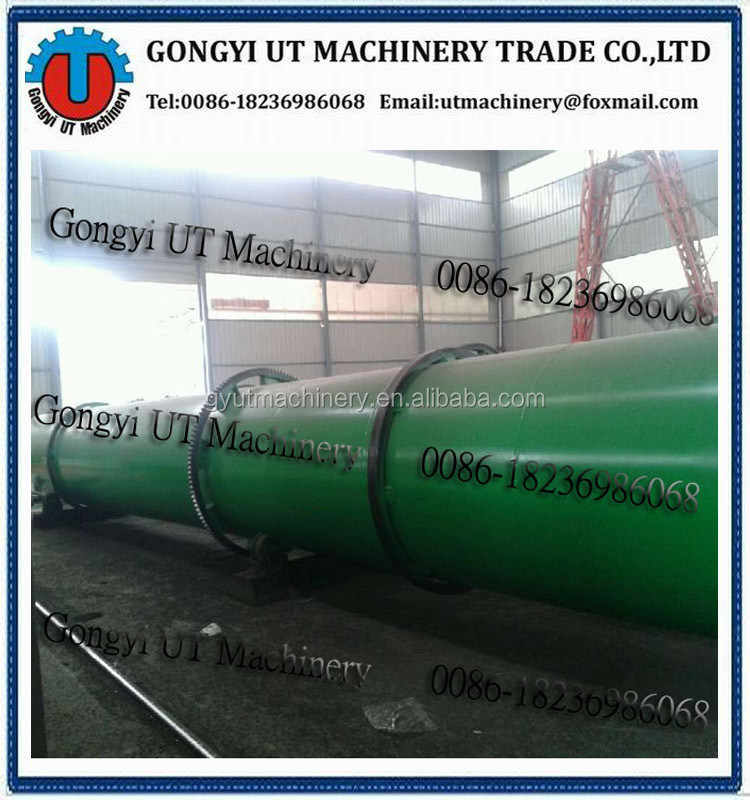 Comprimento 1000mm Rice Husk Air Flow Dryer para secar várias matérias-primas eficientemente