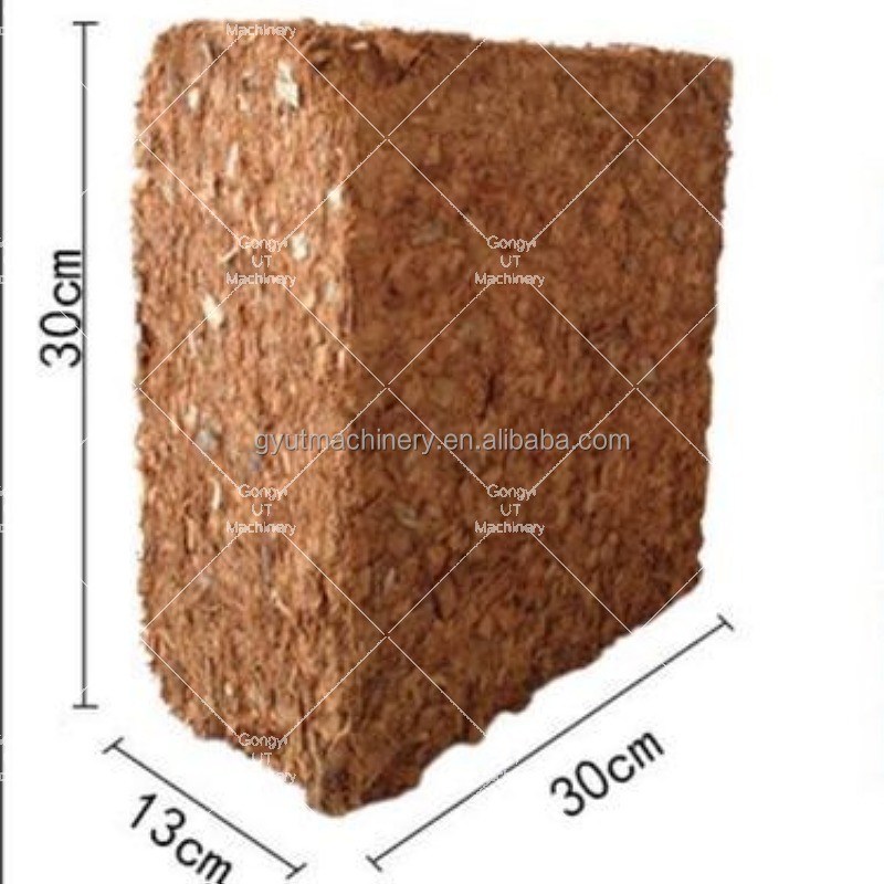 Garantida um ano Máquina de prensagem totalmente automática de turfa de coco 650g e 5kg Blocos de tijolos