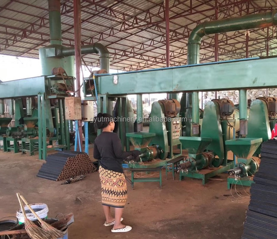 1750*1250*680 Voltagem 380v Bagasse Cana de açúcar Carvão vegetal Briquete Press Machine Plant