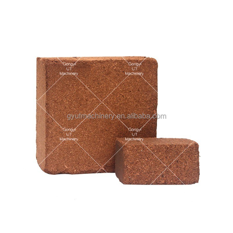 Máquinas de fabricação de blocos de turfa de coco a motor elétrico para animais Sistema de produção de roupa de cama