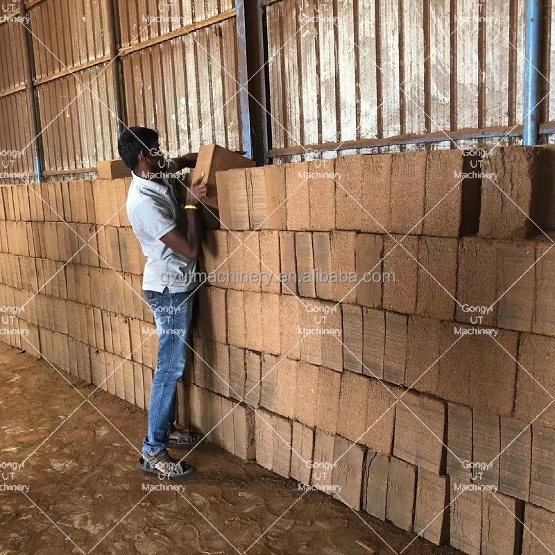 Linha de Produção Médica Máquina de Prensa de Blocos de Turfa de Coco de 5 Kg com Serra de Fibra de Coco