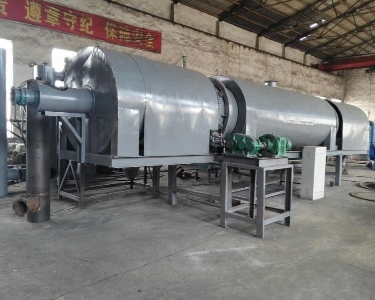 Forno de carbonização de biomassa sem fumo para produção de carvão vegetal de 800-1000 kg/h