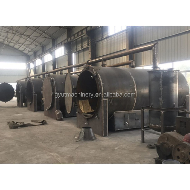 8-10h Tempo de carbonização Fluxo de ar horizontal Fumo de carbono de carbonização para casca de coco