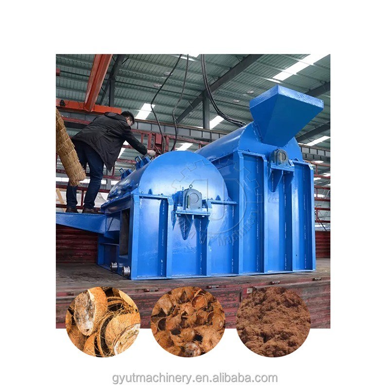 Máquina de processamento de casca de coco para extração de fibras de coco de alta capacidade 1000-1200 kg/h