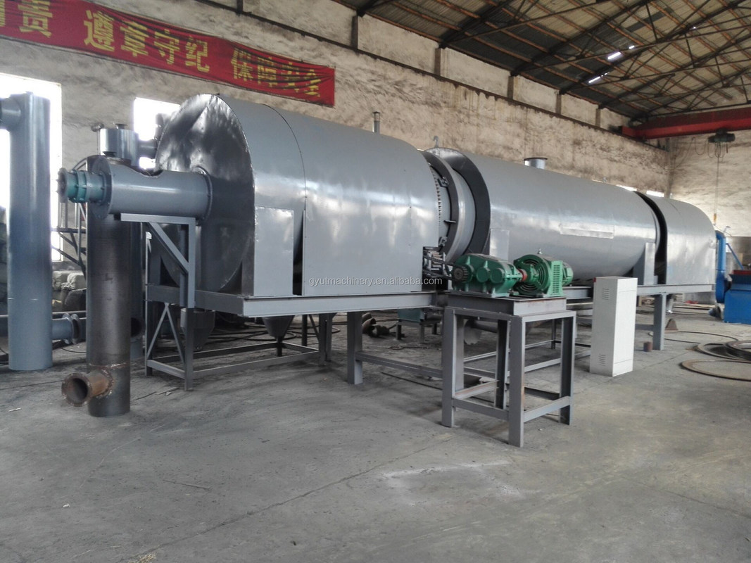 Forno de carbonização de biocarbono multifunção de 15kw para fazer carvão de churrasco usando troncos de madeira