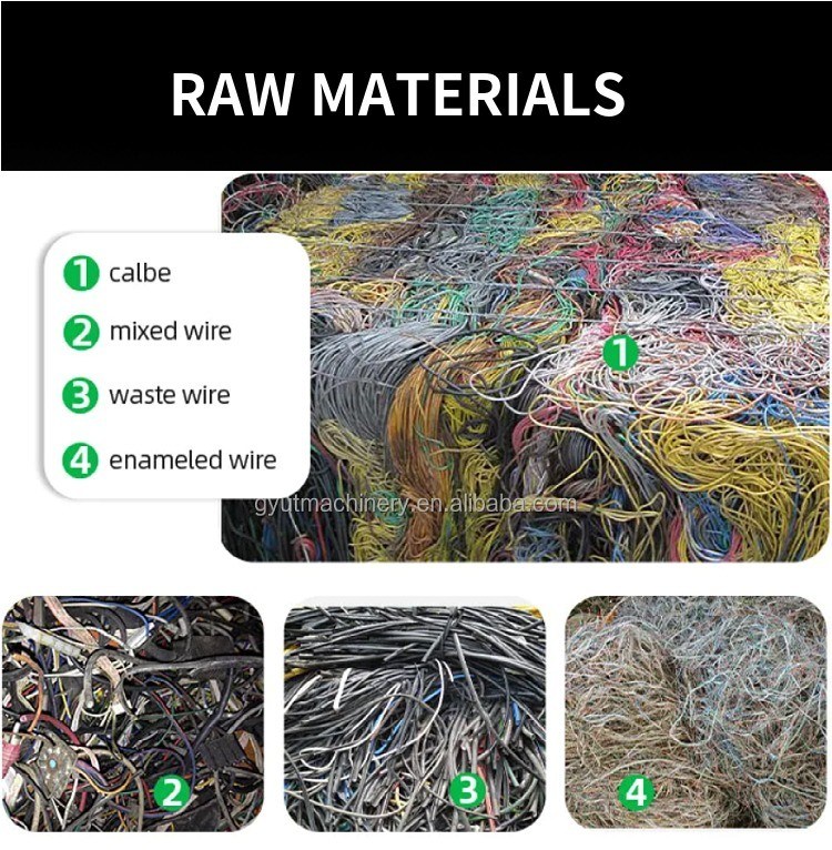 Máquina de moagem de cabos de suporte monofásico para reciclagem de resíduos de material