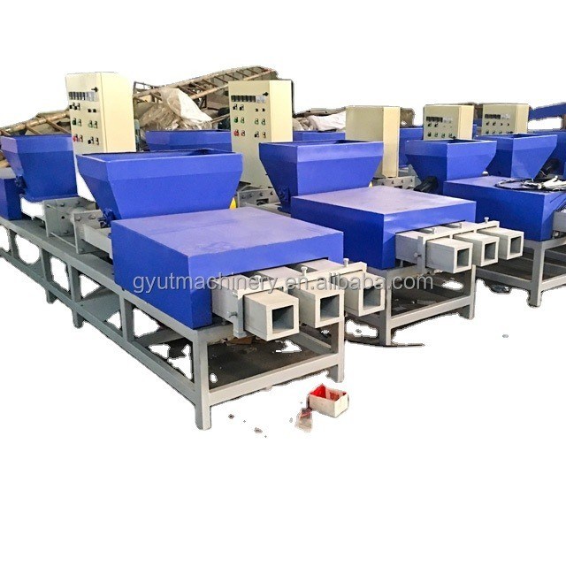 Máquina de fabricação de blocos de serragem de madeira de quatro cabeças de 90 mm * 90 mm com alta capacidade