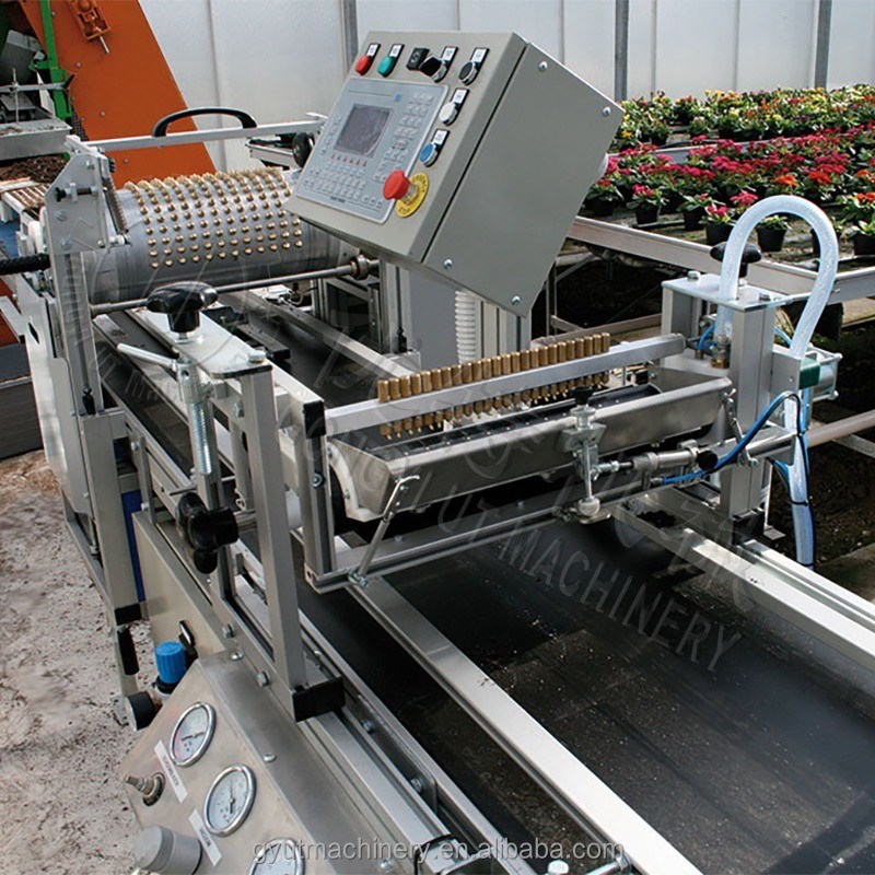 Alta precisão de semeadura Automática Aubergine Alface Camarão Sementes bandejas Máquina de plantio para mudas Transplante