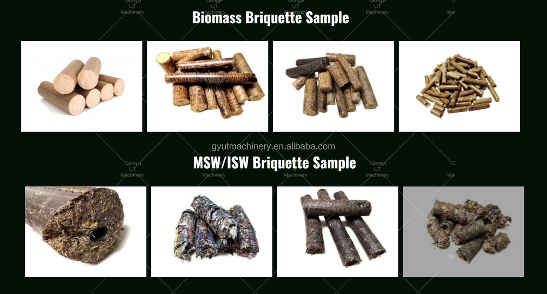 1.2T Máquina multifuncional de briqueteamento de madeira para briquetes sólidos de resíduos de biomassa