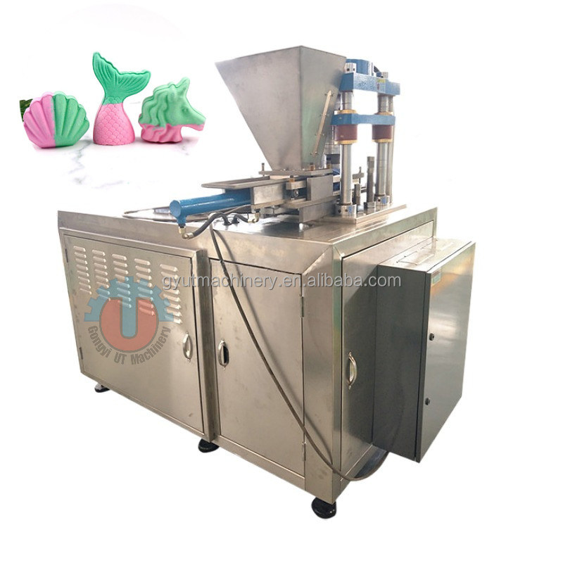 Pequenas encomendas Máquina de moldagem automática completa de bolas de banho para fazer bombas de banho redondas e quadradas