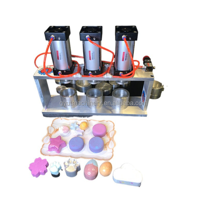 Máquina de bola de sal de banho feita à mão com capacidade de 240-720pcs Prensa de bomba de banho pneumática