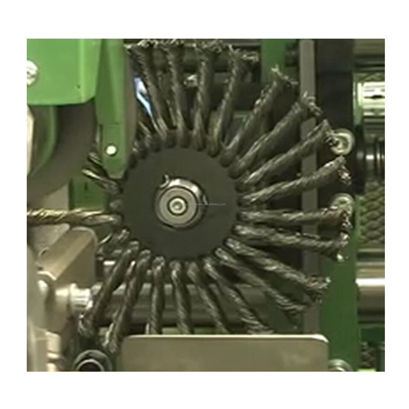 Máquina de escova de torção de fio de alta potência controlada por PLC para produção de rodas de fio de aço