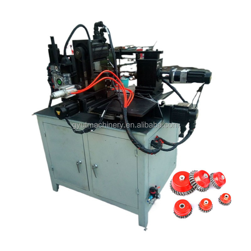 Máquina de fabricação de escovas de arame elétrico torcido CNC de 24v com motor a corrente contínua para escovas de rodas de arame elétrico roscado