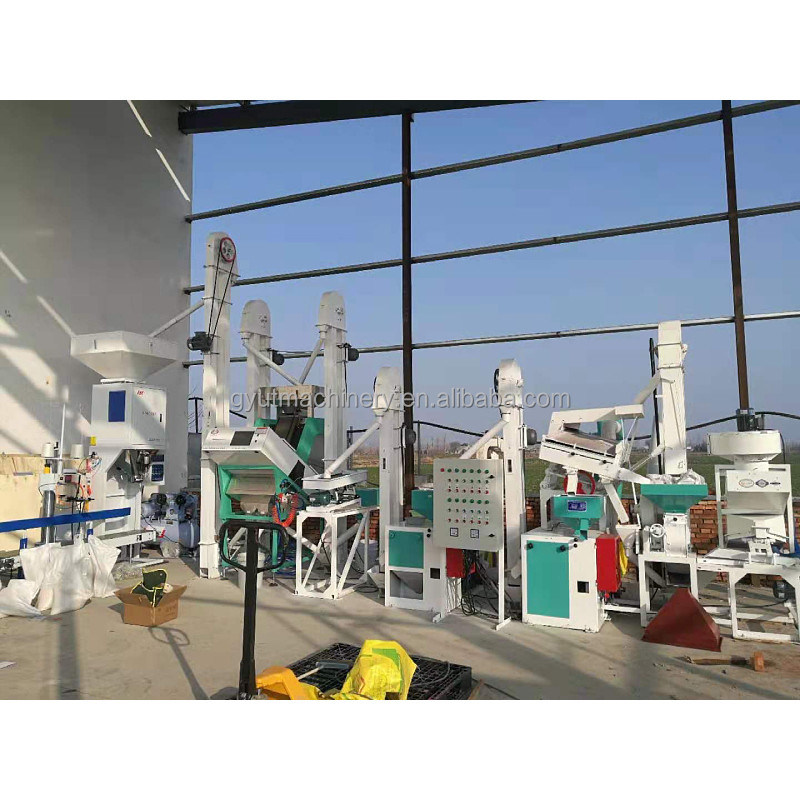 Fábrica de processamento de arroz branco 10T/D com máquinas de produção personalizadas