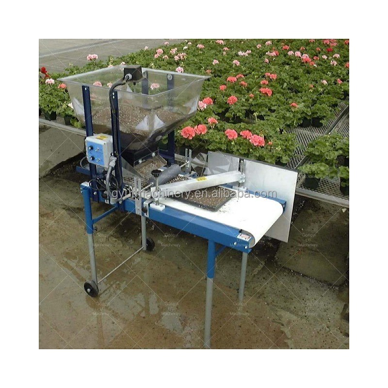 A sementeira em bandejas de microgreens tornou-se mais fácil com a máquina de plantação de sementes e o enchimento superior dos meios de cultivo