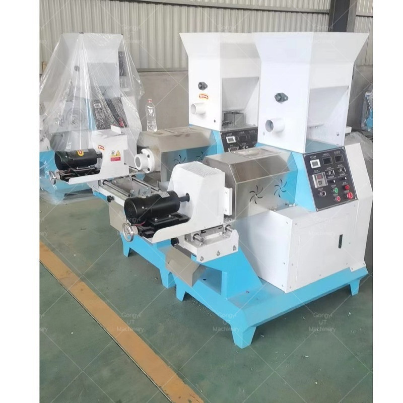 Máquinas UT 100-150 Kg por hora Motor diesel Extrusor de pellets flutuantes para alimentação de peixes fabricado