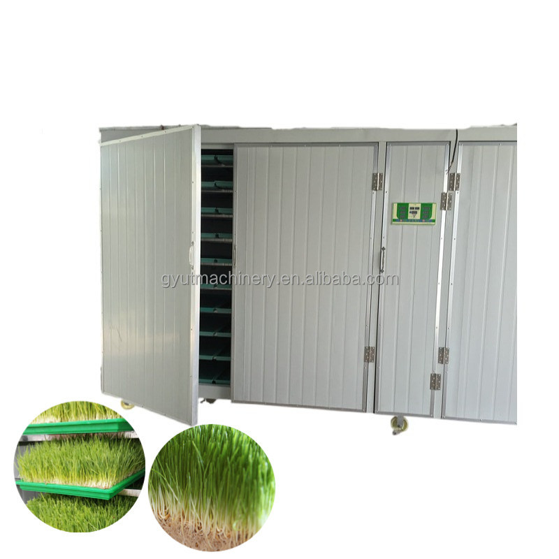 Máquinas hidropónicas de germinação de cevada sem casca 3-4 dias Ciclo de produção 1,5 toneladas Capacidade